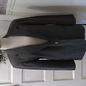 Sag Harbor gray wool blend blazer jacket 10